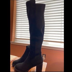 Knee-high block heel boots